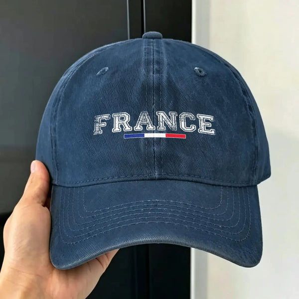 Casquette « FRANCE » Délavée — Tricolore